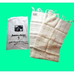 Scarf Irish Cotton cream white The Crock of Gold Ltd Handwove Hand-Dyed neutral